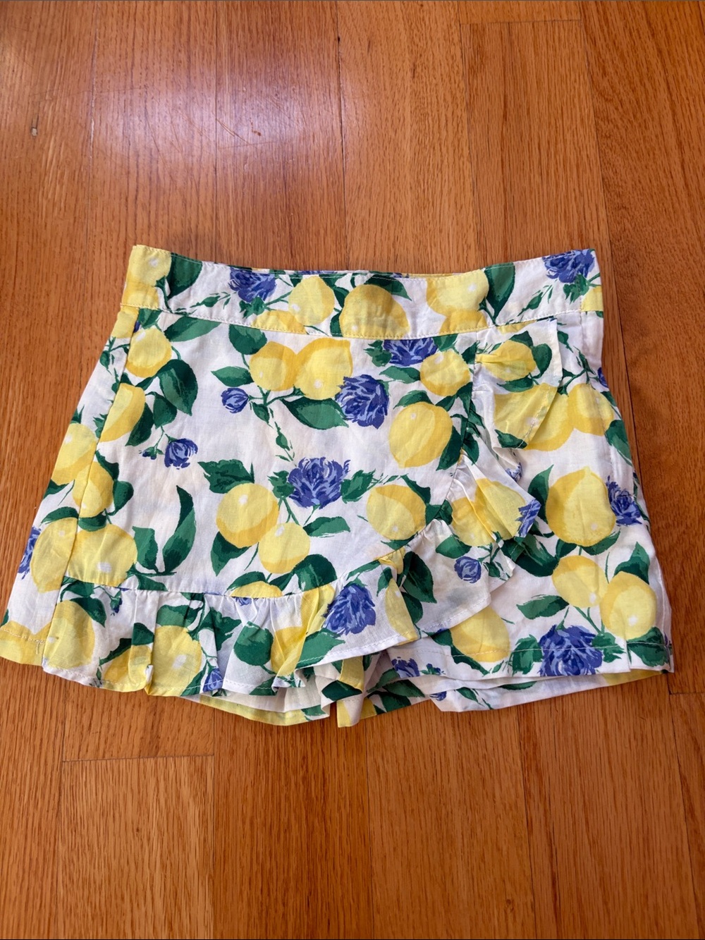 NWT Janie and Jack Lemon Print Ruffle Girl’s Skort